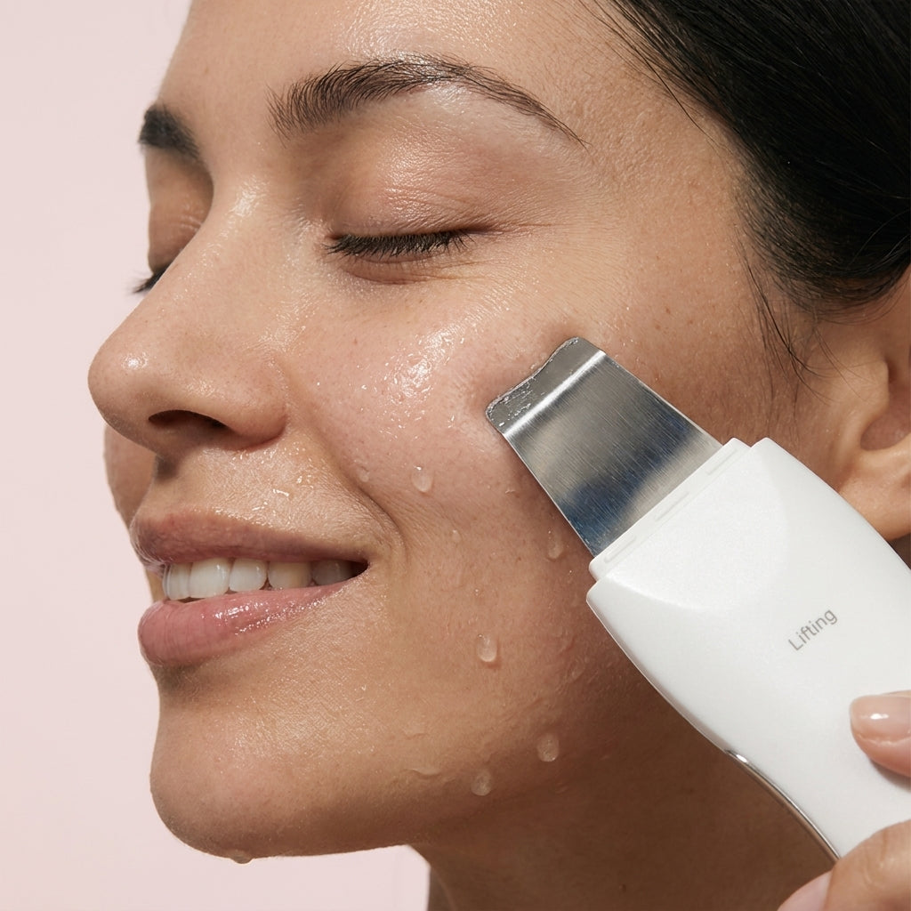 Uso de la espátula facial ultrasónica LUNA